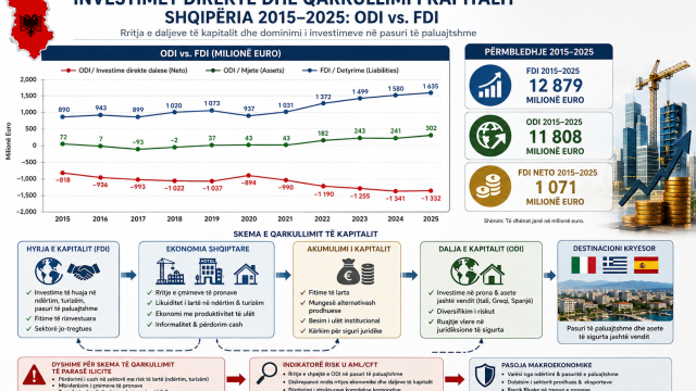 Flukset e Investimeve Direkte (FDI dhe ODI), 2015–2025