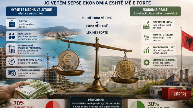 Pse po forcohet leku dhe pse kjo nuk do të thotë domosdoshmërisht se ekonomia shqiptare është bërë më e fortë?